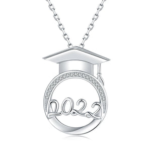 925 Sterling Silver Bachelor's Hat Pendant Necklace for Her