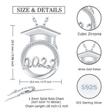 925 Sterling Silver Bachelor's Hat Pendant Necklace for Her