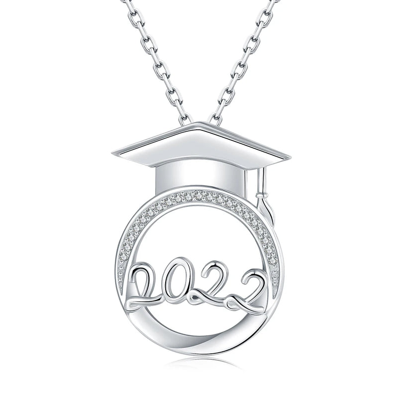 925 Sterling Silver Bachelor's Hat Pendant Necklace for Her