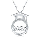 925 Sterling Silver Bachelor's Hat Pendant Necklace for Her