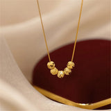 925 Silver Ball Bead Necklace Women's Summer Jewelry Gift