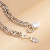 925 Silver Ball Pendant Charms Bracelet Vintage Chain Jewelry