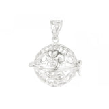925 Sterling Silver Ball Pendant Cage for DIY Jewelry Making