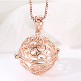 925 Sterling Silver Ball Pendant Cage for DIY Jewelry Making