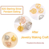 925 Sterling Silver Ball Pendant Cage for DIY Jewelry Making