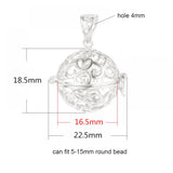 925 Sterling Silver Ball Pendant Cage for DIY Jewelry Making