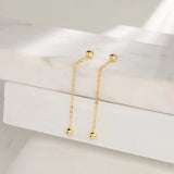 925 Silver Ball Chain Drop Earrings for Women