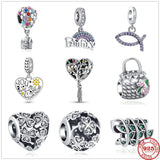 925 Silver Tree Of Life Four Leaf Clover Charm Bead for Bracelet