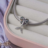 925 Silver Tree Of Life Four Leaf Clover Charm Bead for Bracelet
