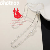 925 Silver Bamboo Bead Chain Necklace 16-30 Inch