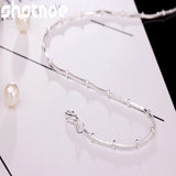 925 Silver Bamboo Chain Necklace 18/20 Inch for Women Man Wedding Charm Jewelry