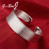 925 Silver Bangle Bracelet Women Wedding Jewelry Gift
