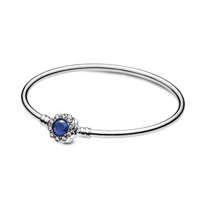 925 Silver Bangle Charms Princess Moments Infinity Clasp Bracelet