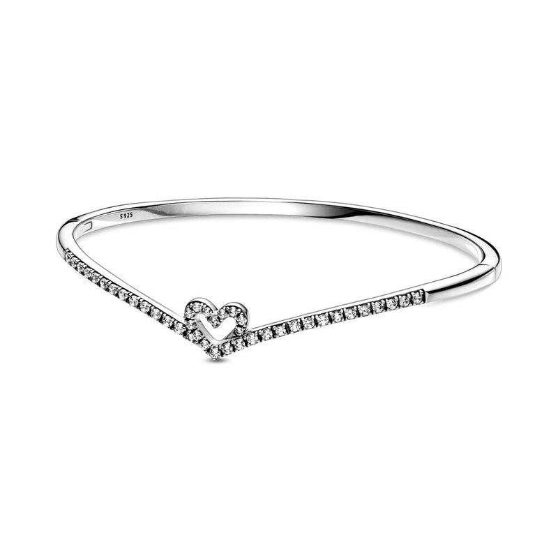 925 Silver Bangle Charms I-D Open Bangle Bracelet Snake Chain