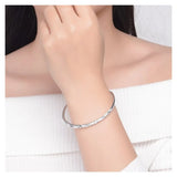 925 Silver Gypsophila Star Cuff Bracelet Bangle Gift