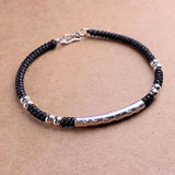 925 Silver Red Thread Bracelet Women Girls Fine Jewelry Statement Bangle