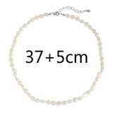 Sterling Silver Baroque Pearl Choker Necklace for Women