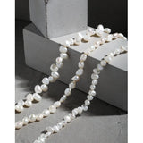 Sterling Silver Baroque Pearl Choker Necklace for Women