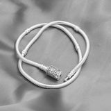 925 Silver Chain Bracelet for Charms, DIY Women Gift