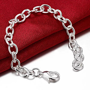 925 Sterling Silver Base chain Bracelet with Lobster Clasp
