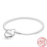 925 Sterling Silver Bracelet, Fallen Leaves Chain Clasp Bracelet Rope Charm