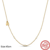 925 Sterling Silver Water Ripple Chain Necklace for Women DIY Jewelry