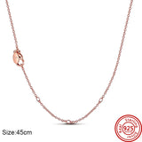 925 Sterling Silver Water Ripple Chain Necklace for Women DIY Jewelry