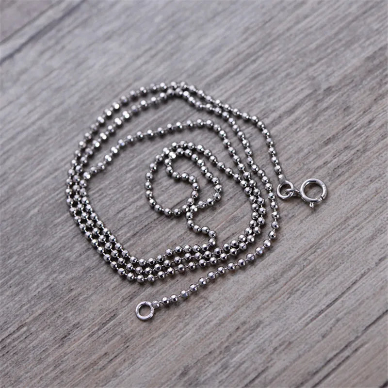 925 Silver Basic Chain Necklace Classic Jewelry for Women
