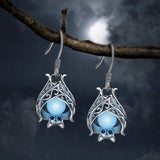 925 Silver Bat Necklace Earrings Bracelet Glow in The Dark Halloween Gift