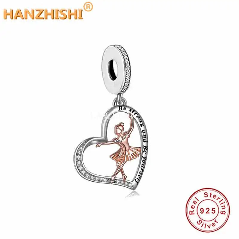 925 Silver Be Strong Be Yourself Heart Pendant Necklace Gift