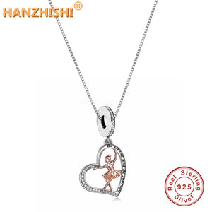 925 Silver Be Strong Be Yourself Heart Pendant Necklace Gift