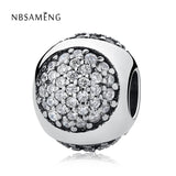 925 Silver Dazzling Droplet CZ Charm Bracelet DIY Gift