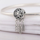 925 Silver Dream Catcher Charm Pendant Bead for Bracelet Diy Jewelry