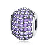 925 Silver Pave Ball CZ Charm for Bracelets & Bangles