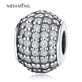 925 Silver Pave Ball CZ Charm for Bracelets & Bangles
