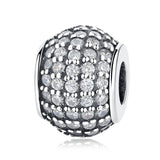 925 Silver Pave Ball CZ Charm for Bracelets & Bangles