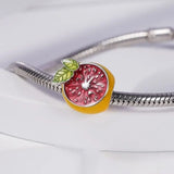 925 Silver Bead Rabbit Orange Coconut Cola Charm Pendant Bracelet Gift