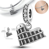 925 Sterling Silver Bead Travel Pendant Charm