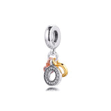 925 Silver Triple Monogram Dangle Charms for Bracelet Making
