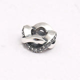 925 Sterling Silver Bead Wind DIY Charms Spacer Beads for Bracelet Making