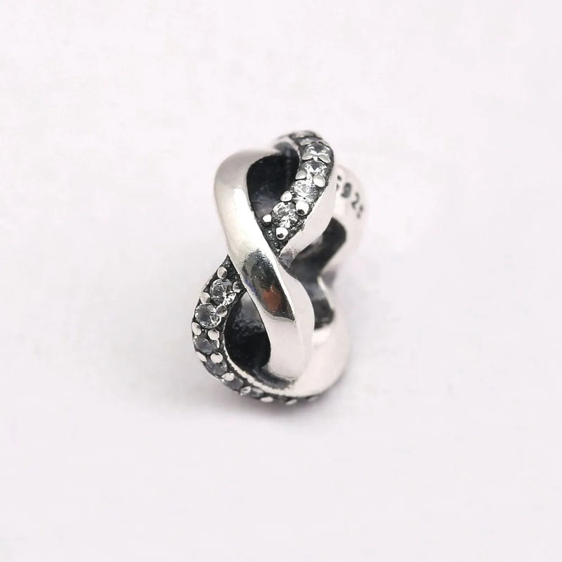 925 Sterling Silver Bead Wind DIY Charms Spacer Beads for Bracelet Making