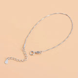 925 Sterling Silver Beaded Bracelet Screw Buckle Box Chain DIY Chain