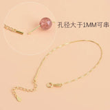 925 Sterling Silver Beaded Bracelet Screw Buckle Box Chain DIY Chain