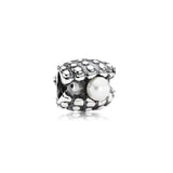 925 Silver Beaded Shell Pearl Charm for Mother