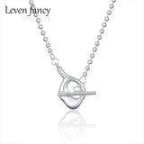 925 Silver Beaded Collar Necklace Rice Bead Chain Choker Summer Jewelry