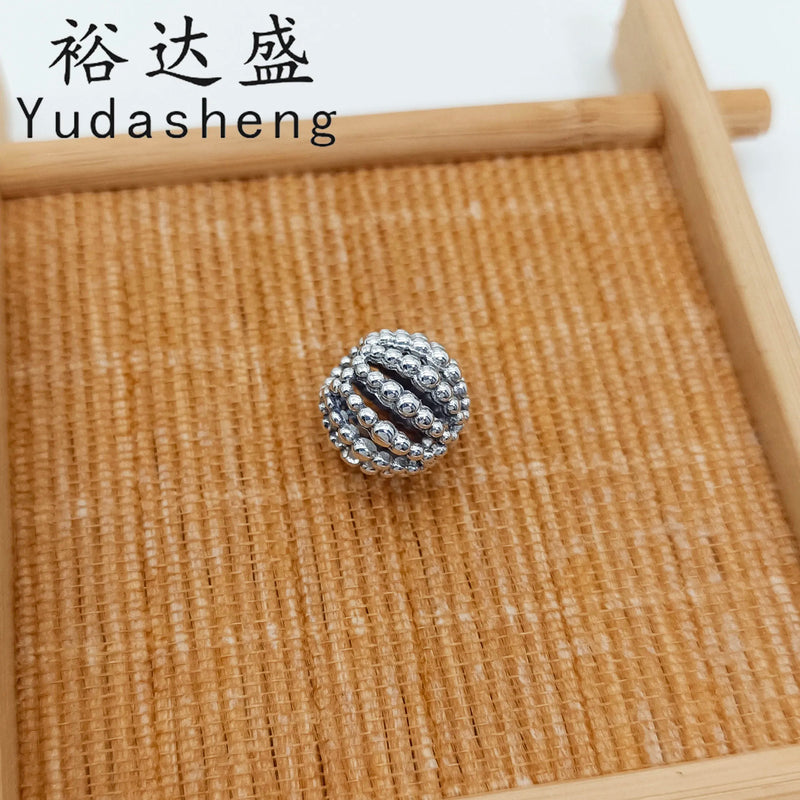 925 Silver Beaded Openwork Charm Gift Beaded Show Elegance