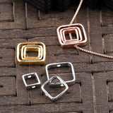 925 Sterling Silver Beaded Square Spacer 10mm DIY Jewelry Accessories