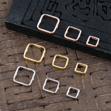 925 Sterling Silver Beaded Square Spacer 10mm DIY Jewelry Accessories