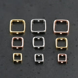 925 Sterling Silver Beaded Square Spacer 10mm DIY Jewelry Accessories