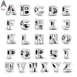 925 Sterling Silver A-Z Alphabet Letter Charms for Snake Bracelets DIY Jewelry